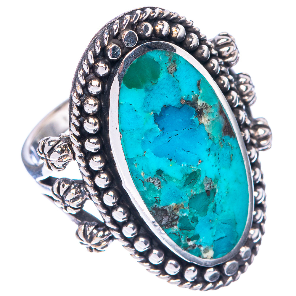 Rare Arizona Turquoise Ring Size 7.5 (925 Sterling Silver) R1560