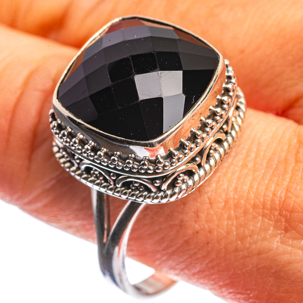 Black Onyx 925 Sterling Silver Ring Size 11.75