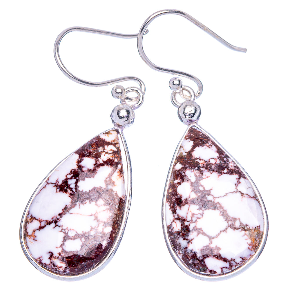 Wild Horse Jasper Earrings 1 5/8" (925 Sterling Silver) E1107