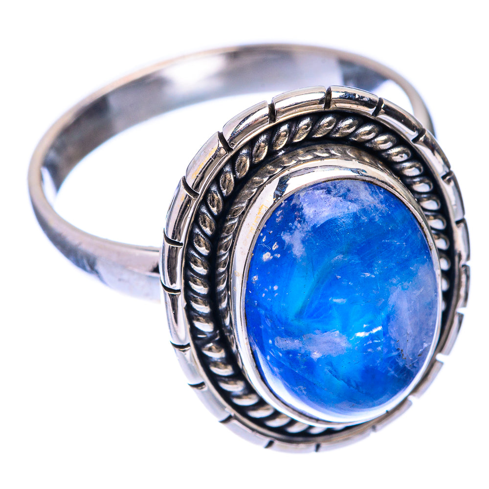 Rainbow Moonstone Ring Size 8.5 (925 Sterling Silver) R141323
