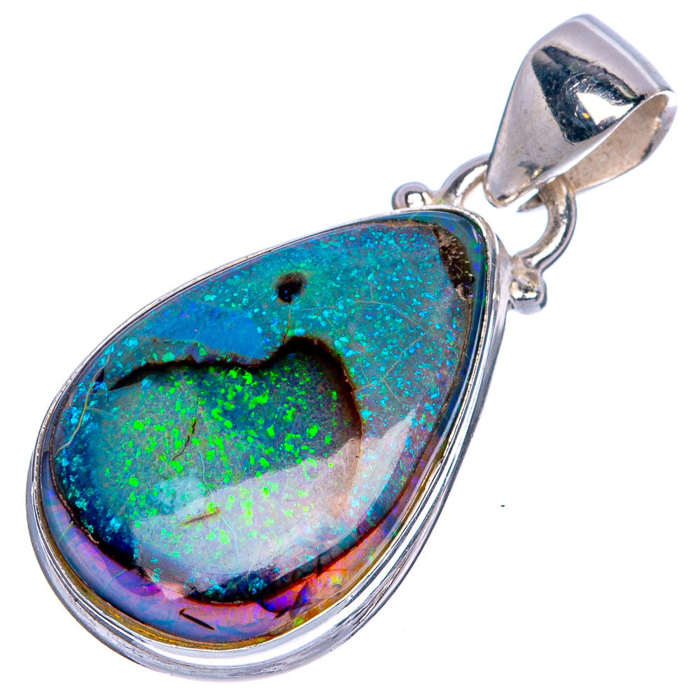 Rare Sterling Opal Pendant 1 1/4" (925 Sterling Silver) P40689