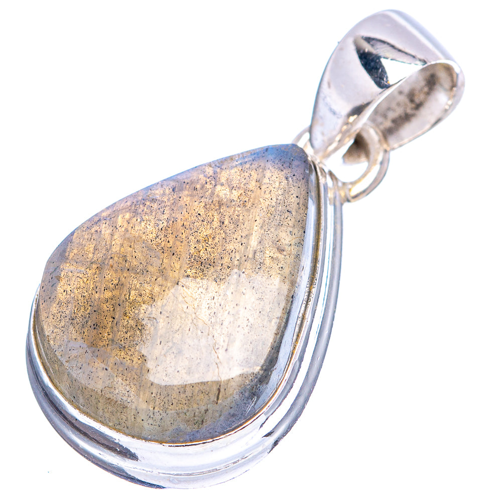 Labradorite Pendant 1 1/8" (.925 Sterling Silver)