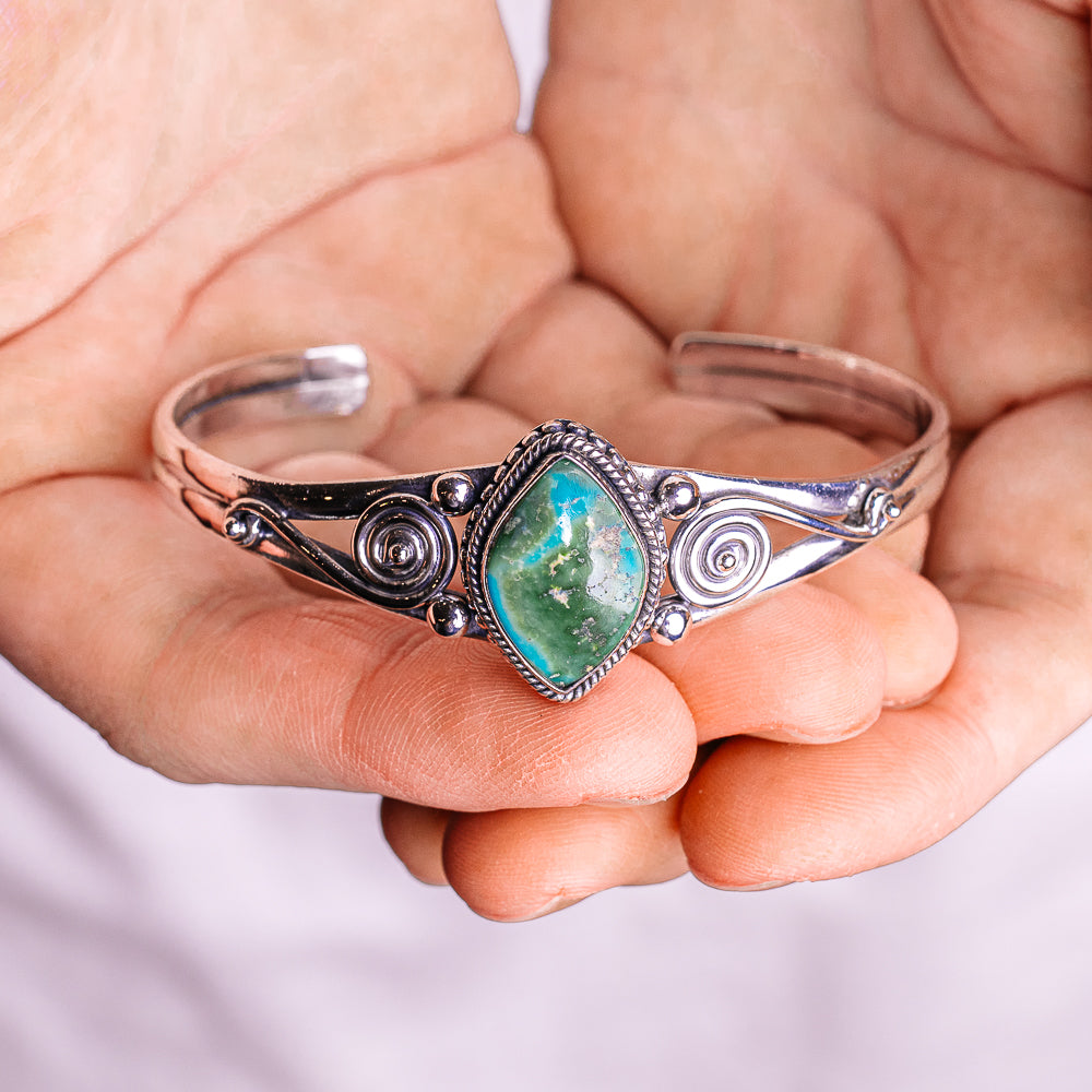 Palomino Turquoise Cuff Bracelet Adjustable (.925 Sterling Silver)