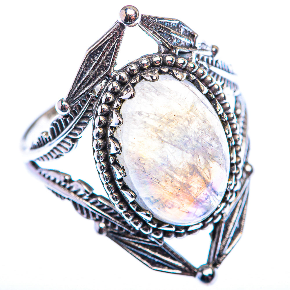 Rainbow Moonstone Ring Size 9 (925 Sterling Silver) RING140097