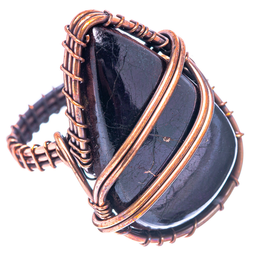 Jet Ring Size 6.75 (Oxidized Copper)