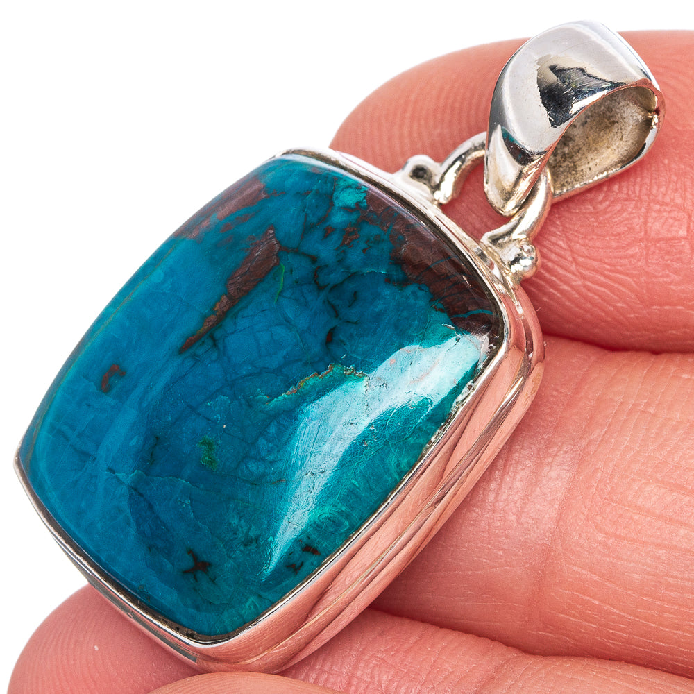 Shattuckite Pendant 1 1/4" (925 Sterling Silver) P40753
