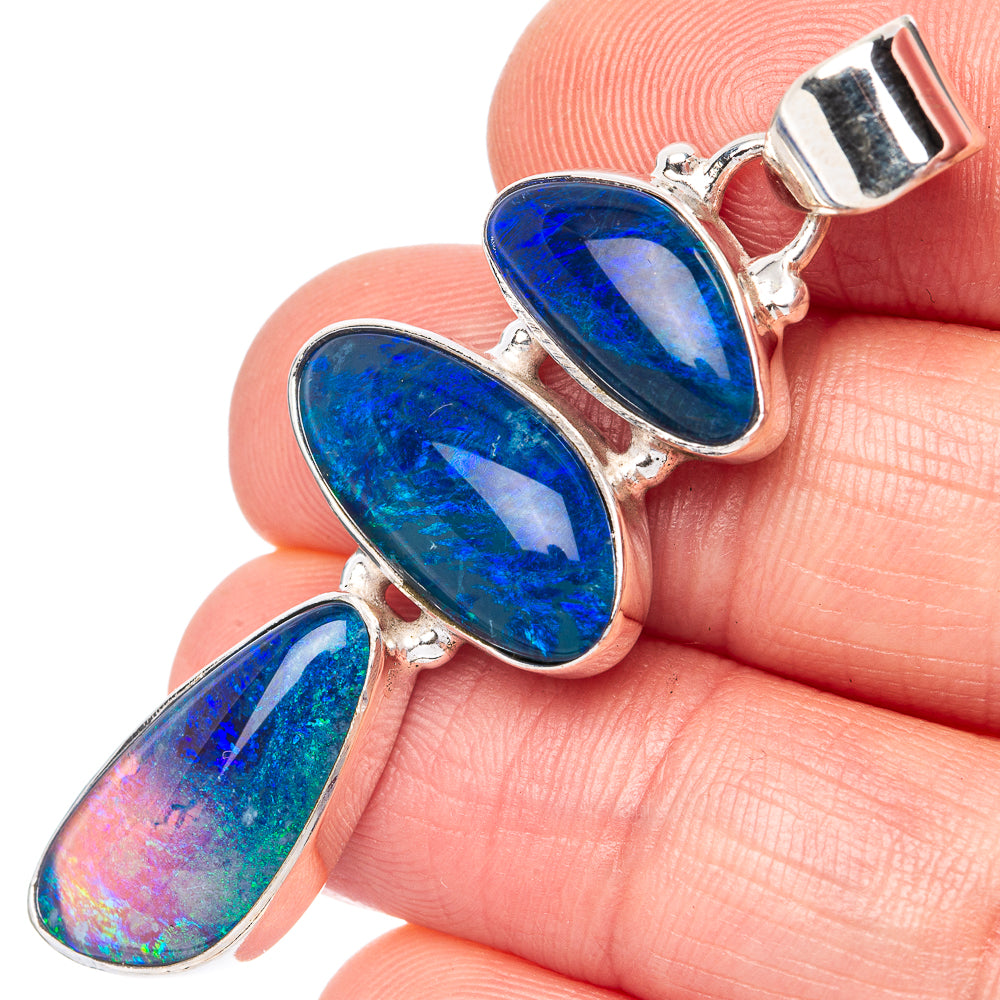 Rare Triplet Opal 925 Sterling Silver Pendant 2" (925 Sterling Silver) P42668