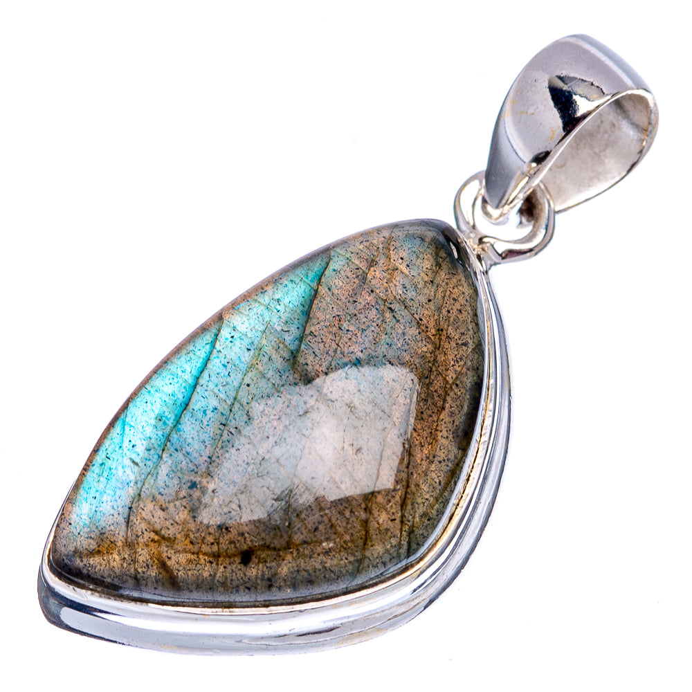 Labradorite Pendant 1 3/8" (.925 Sterling Silver)