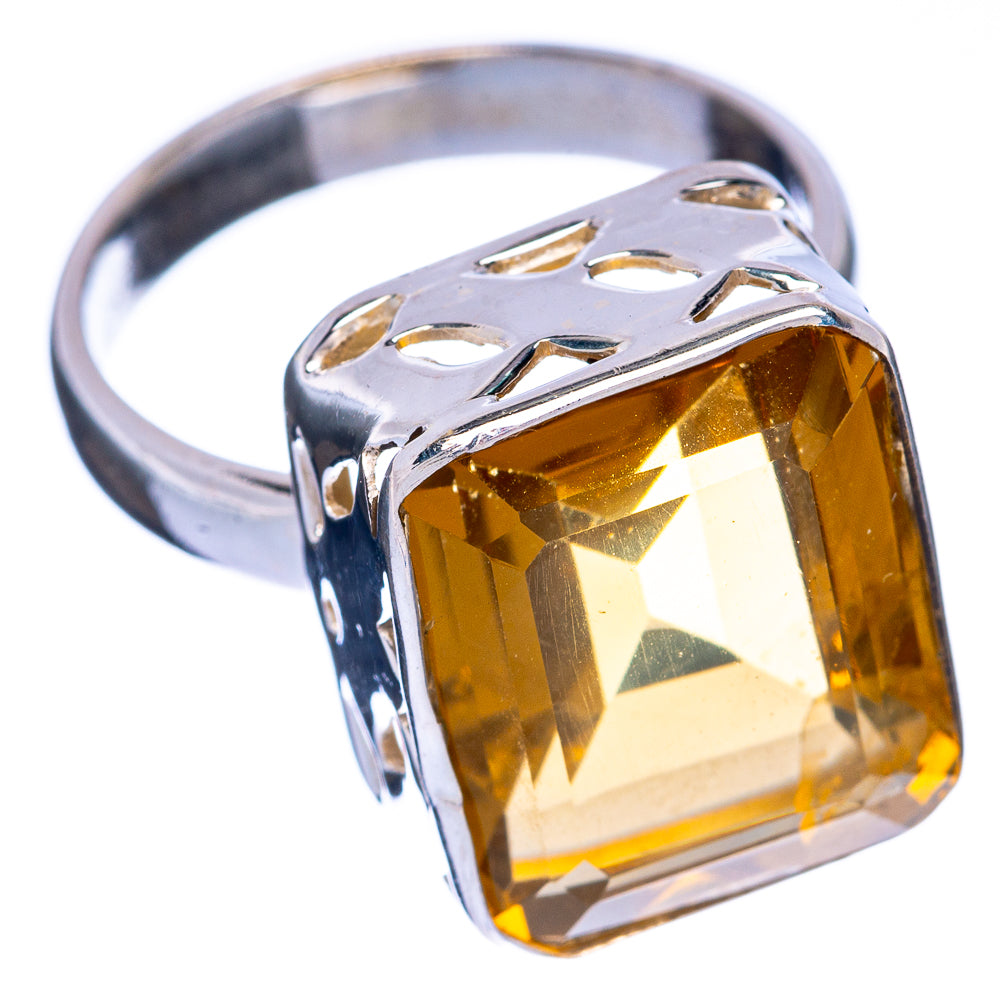 Faceted Citrine Ring Size 7.75 (925 Sterling Silver) R144608