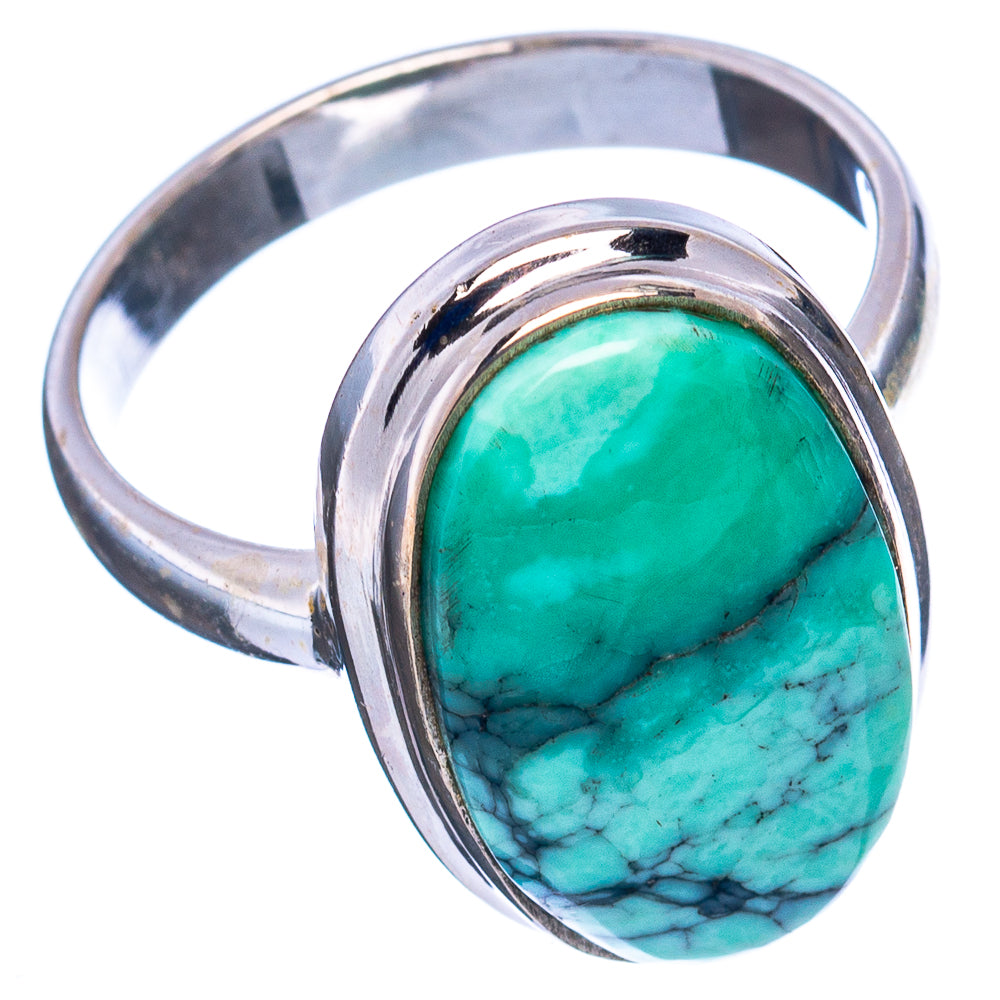 Rare Black Bridge Variscite Ring Size 8.75 (.925 Sterling Silver)