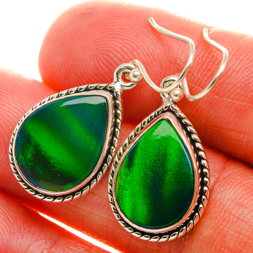 Aura Opal Earrings 1 3/8" (925 Sterling Silver) EARR432012