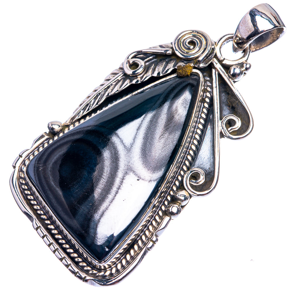 Psilomelane Pendant 1 7/8" (925 Sterling Silver) P38906