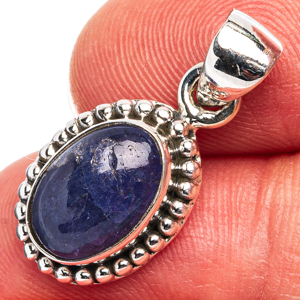 Rare Tanzanite Pendant 1" (.925 Sterling Silver)