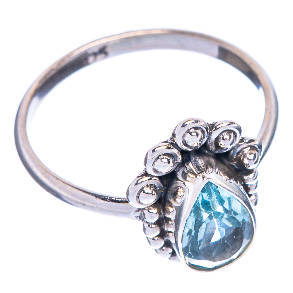 Blue Topaz Dainty Ring Size 5 (925 Sterling Silver) R1152