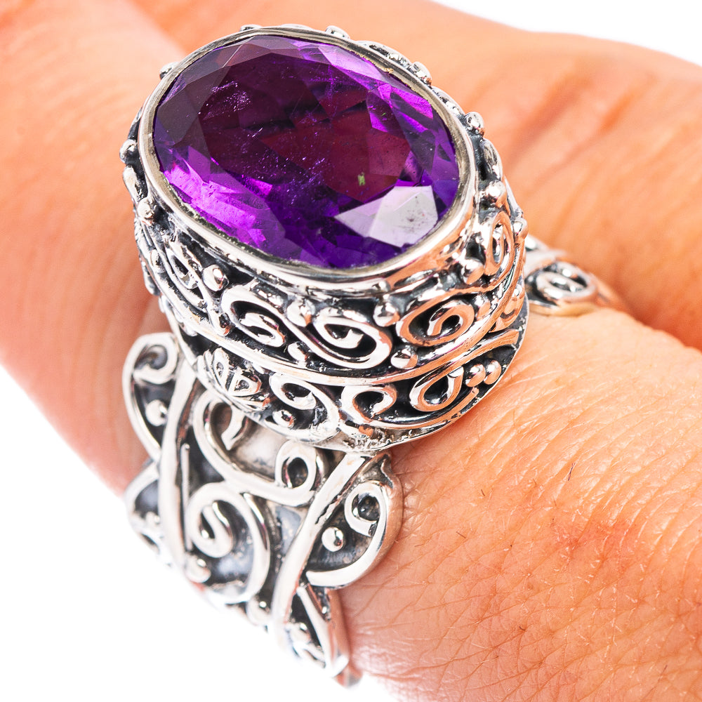 Signature Brazilian Amethyst Ring Size 7.75 (.925 Sterling Silver)