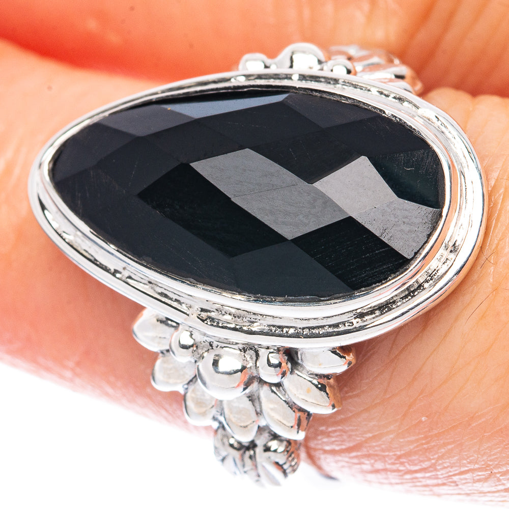 Premium Black Onyx 925 Sterling Silver Ring Size 7.25 (925 Sterling Silver) R2744