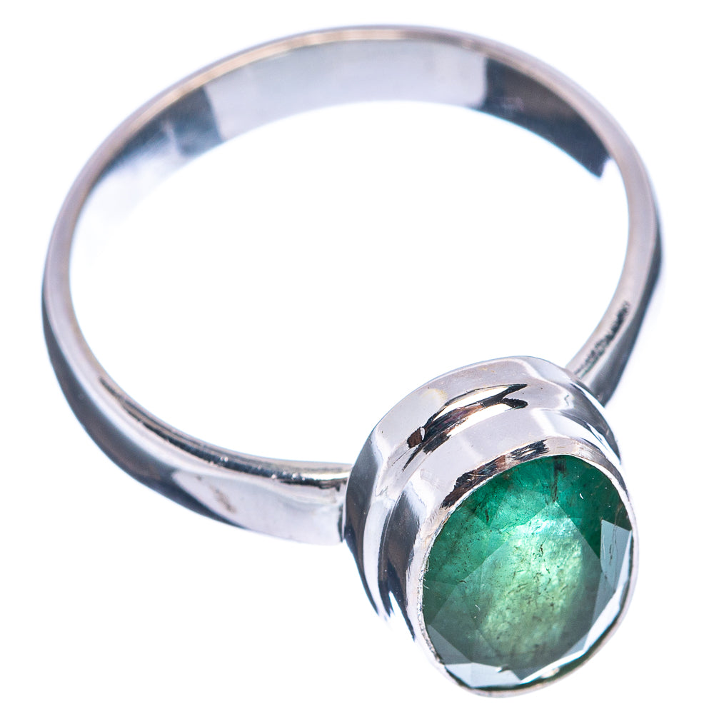 Rare Premium Faceted Zambian Emerald Ring Size 7 (.925 Sterling Silver)