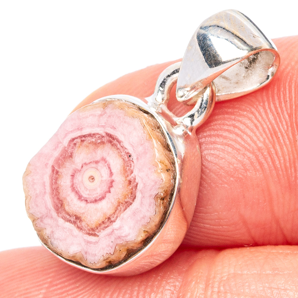Rare Rhodochrosite Stalactite Pendant 7/8" (925 Sterling Silver) P42967
