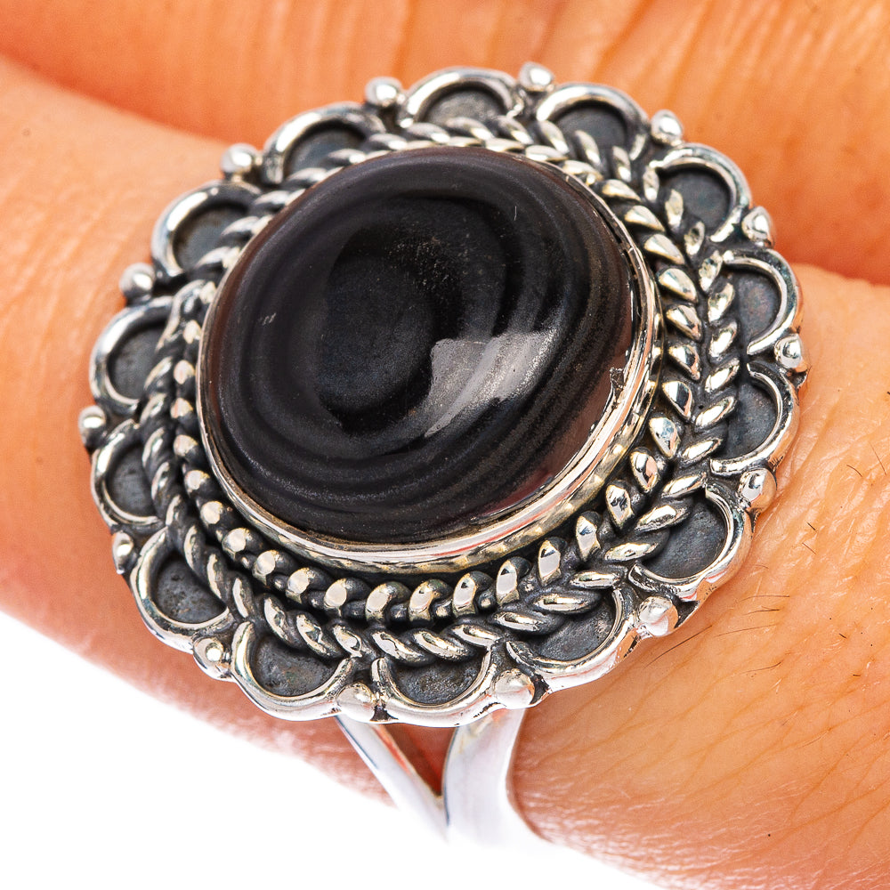 Psilomelane Ring Size 8 (925 Sterling Silver) R1312