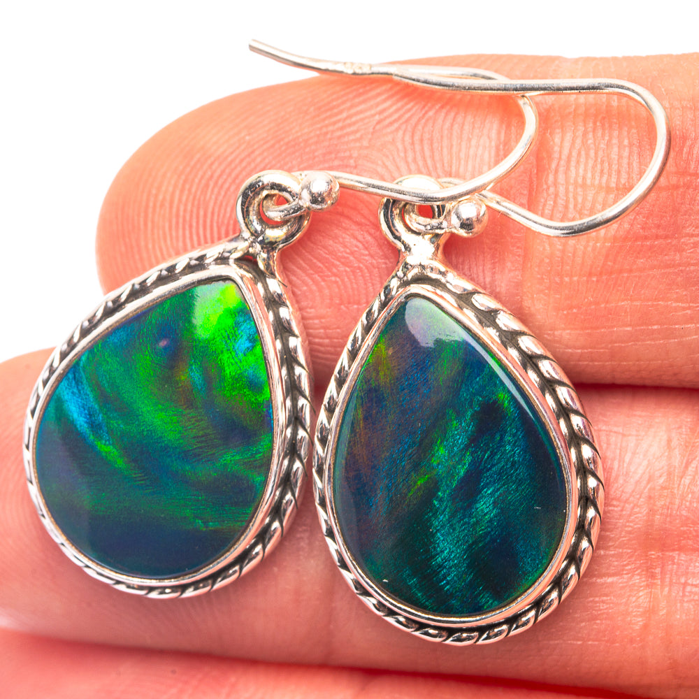 Aura Opal Earrings 1 3/8" (925 Sterling Silver) E432284