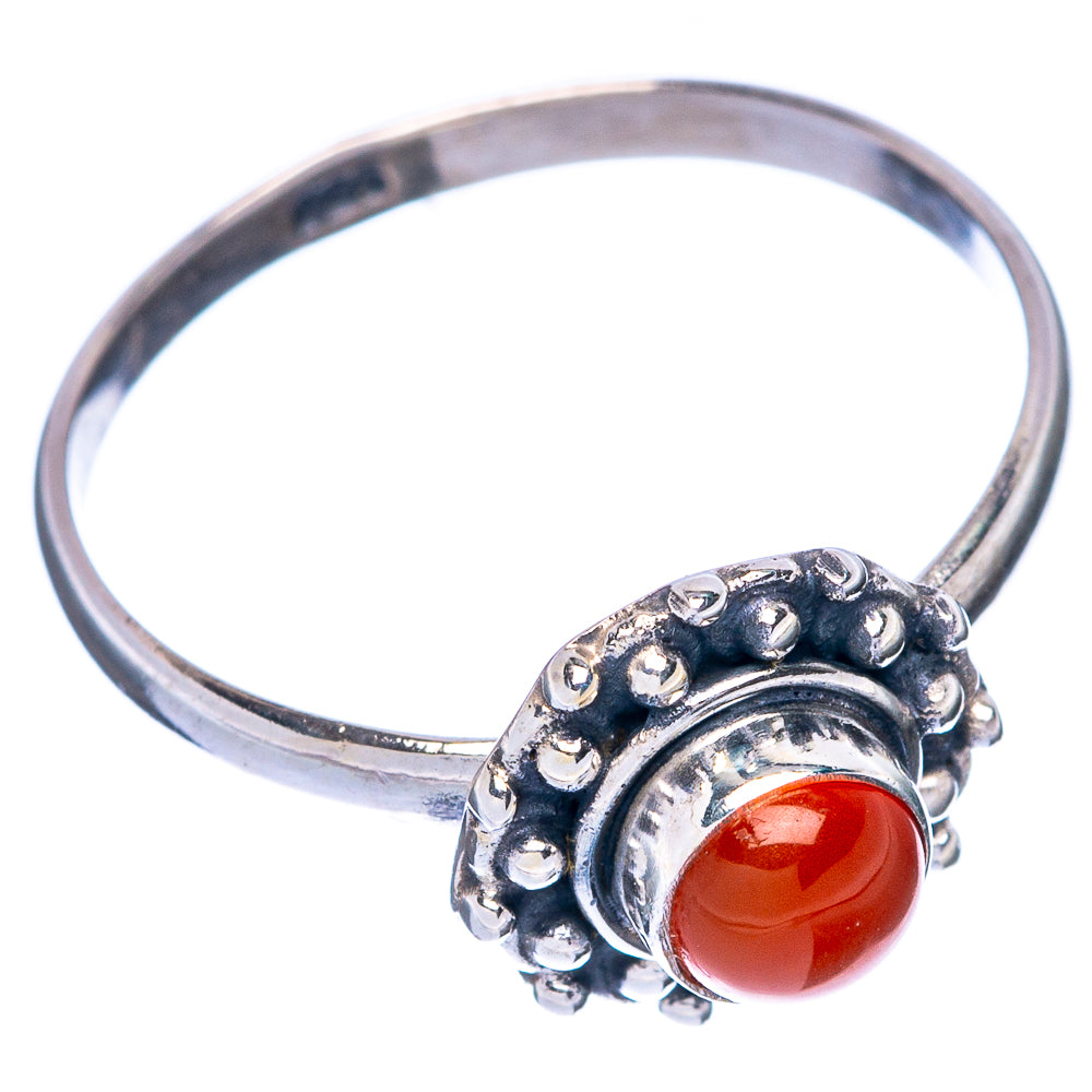 Carnelian Dainty Ring Size 8 (925 Sterling Silver) R145069