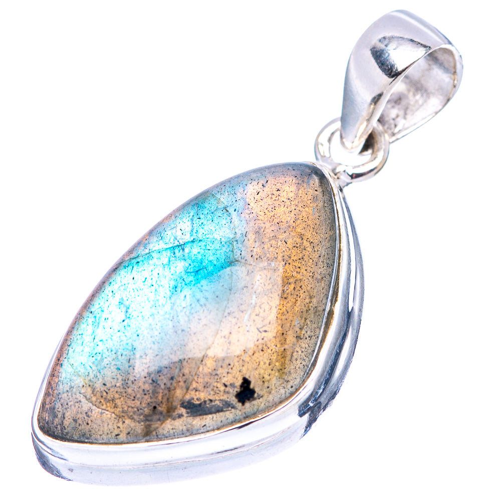Labradorite Pendant 1 3/8" (.925 Sterling Silver)