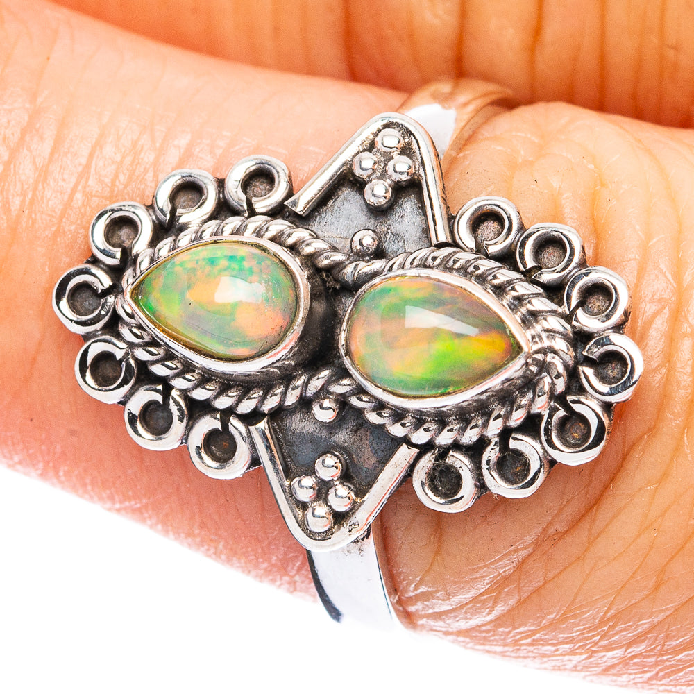 Rare  Ethiopian Opal Ring Size 7.5 (925 Sterling Silver) R3694