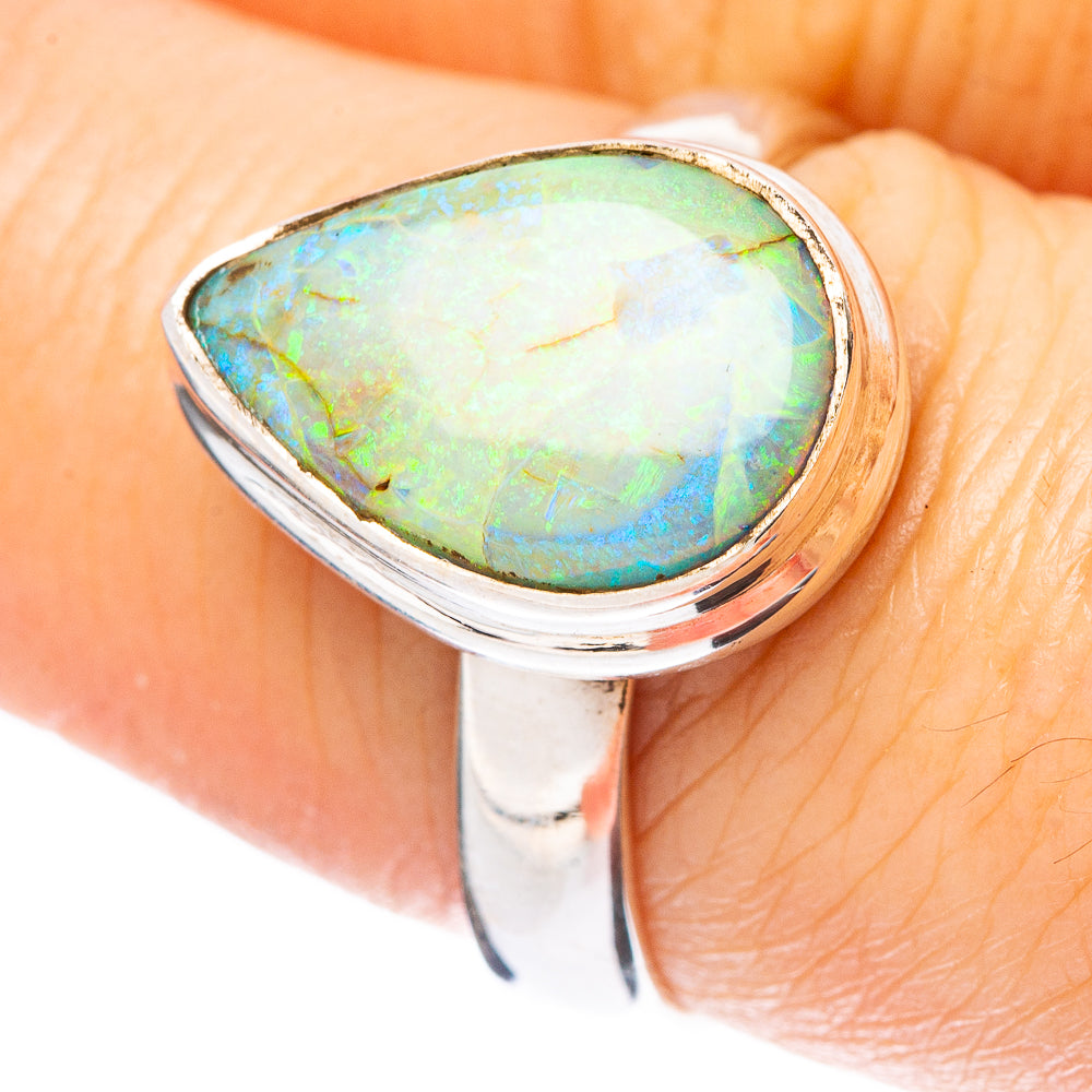 Rare Sterling Opal Ring Size 8 (925 Sterling Silver) R4376