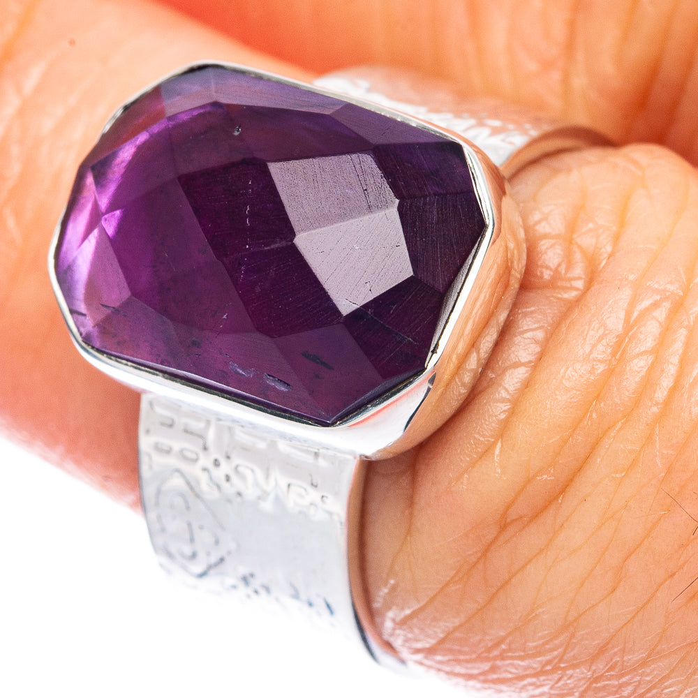 Premium Faceted Amethyst 925 Sterling Silver Ring Size 6.5 (925 Sterling Silver) R2698