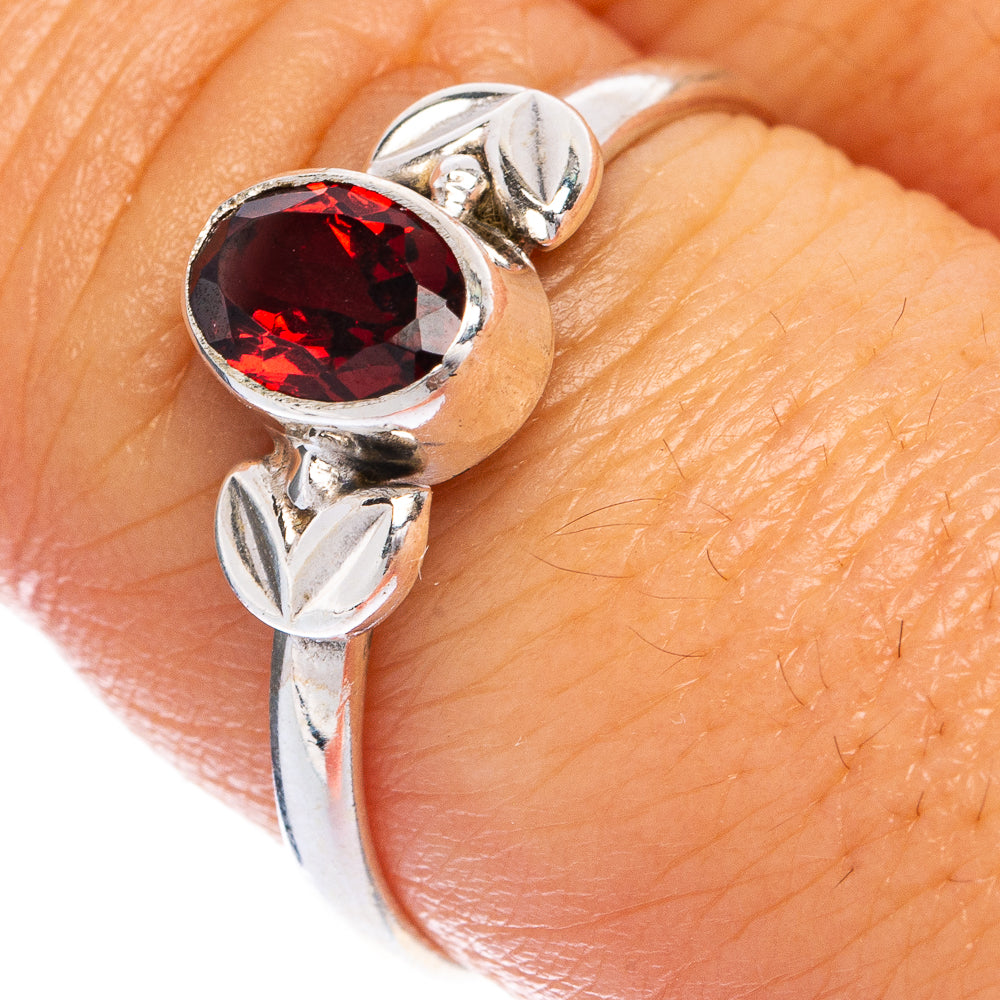 Garnet Dainty Ring Size 9 (925 Sterling Silver) R145400