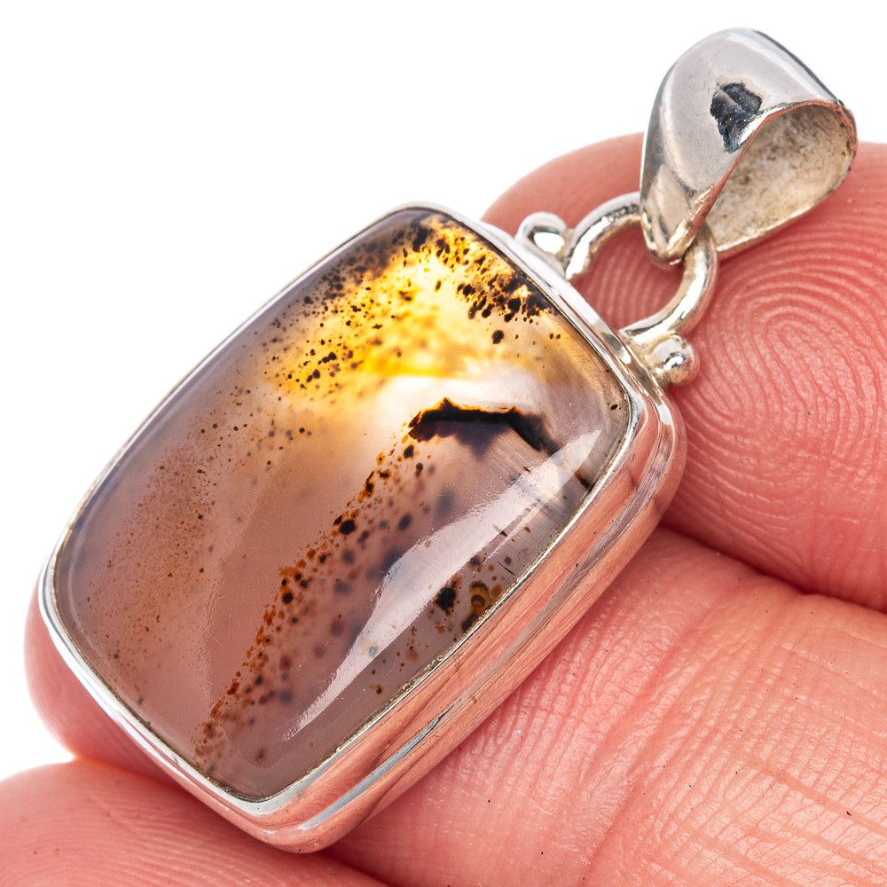 Palm Wood Jasper Pendant 1 1/4" (925 Sterling Silver) P40852