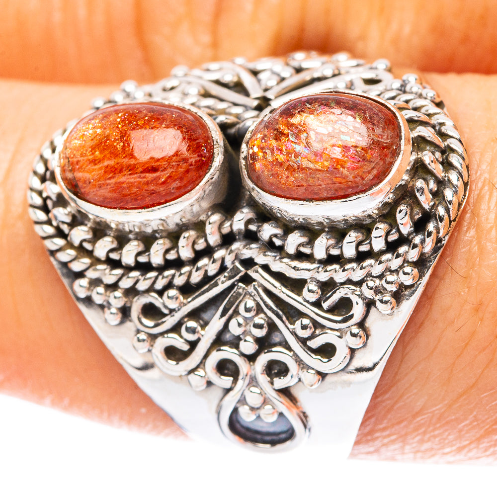 Sunstone Ring Size 8.75 (925 Sterling Silver) R4222