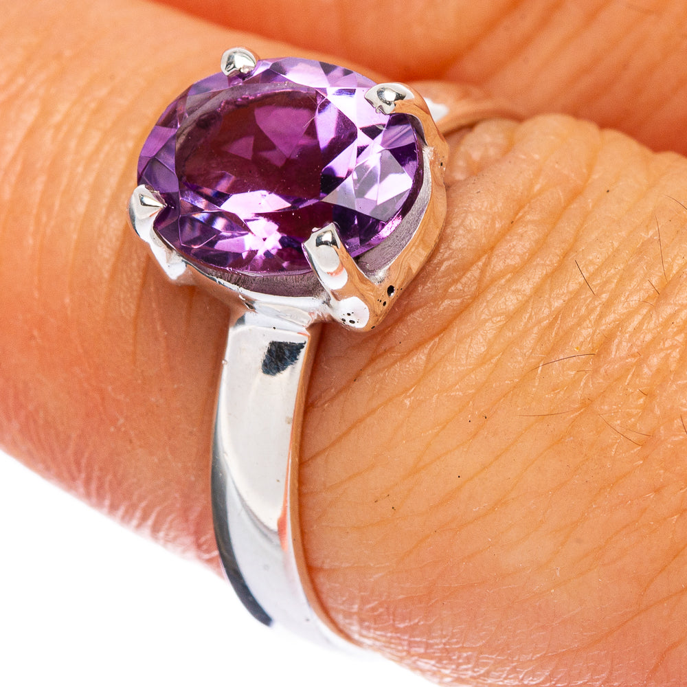 Faceted Amethyst Ring Size 7.5 (925 Sterling Silver) R146418