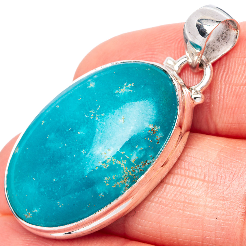 Rare Smithsonite 925 Sterling Silver Pendant 1 1/2" (925 Sterling Silver) P42600