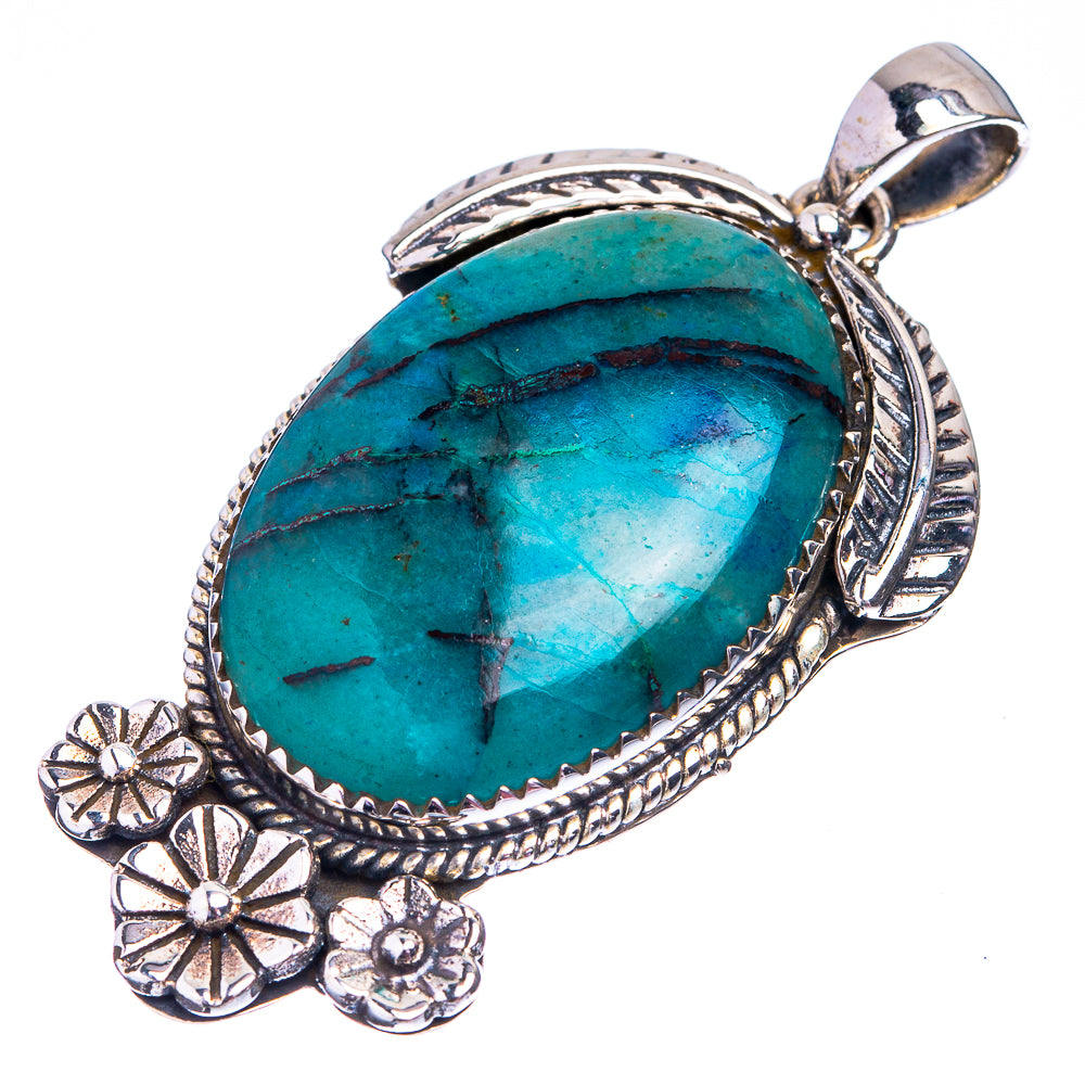 Apatite, Cultured Pearl Pendant 2" (925 Sterling Silver) P38804