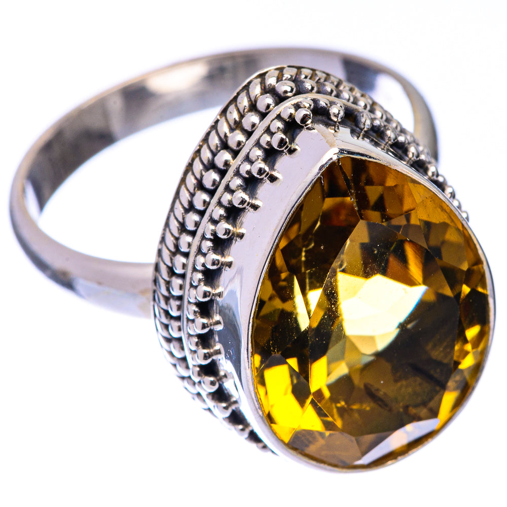 Faceted Citrine Ring Size 9.75 (925 Sterling Silver) R141113