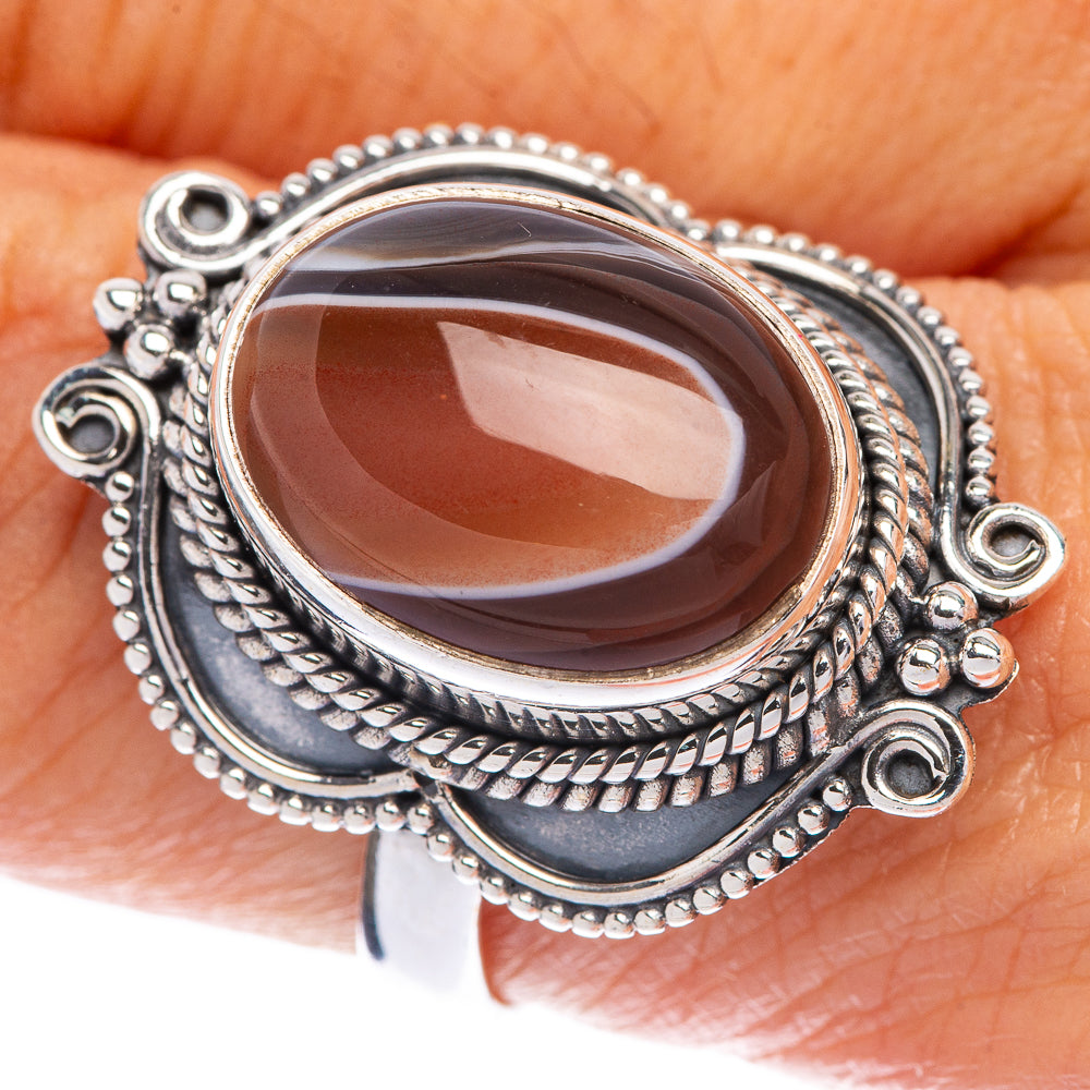 Botswana Agate Ring Size 9 (925 Sterling Silver) R144645
