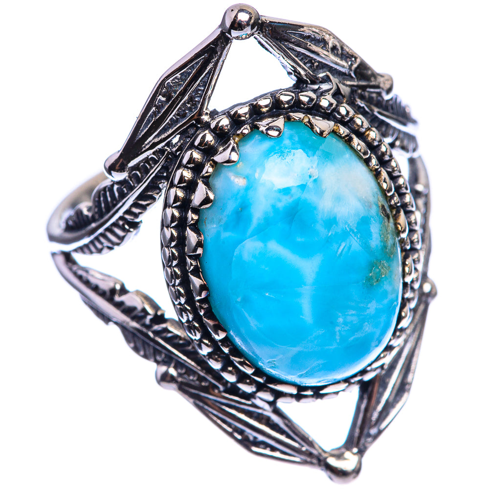 Larimar 925 Sterling Silver Ring Size 8.25