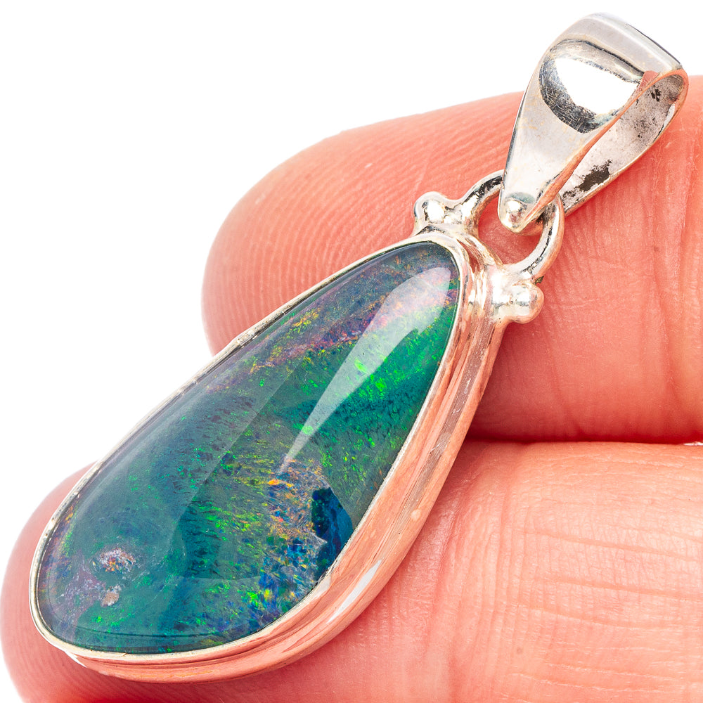 Rare Triplet Opal Pendant 1 1/2" (925 Sterling Silver) P44179