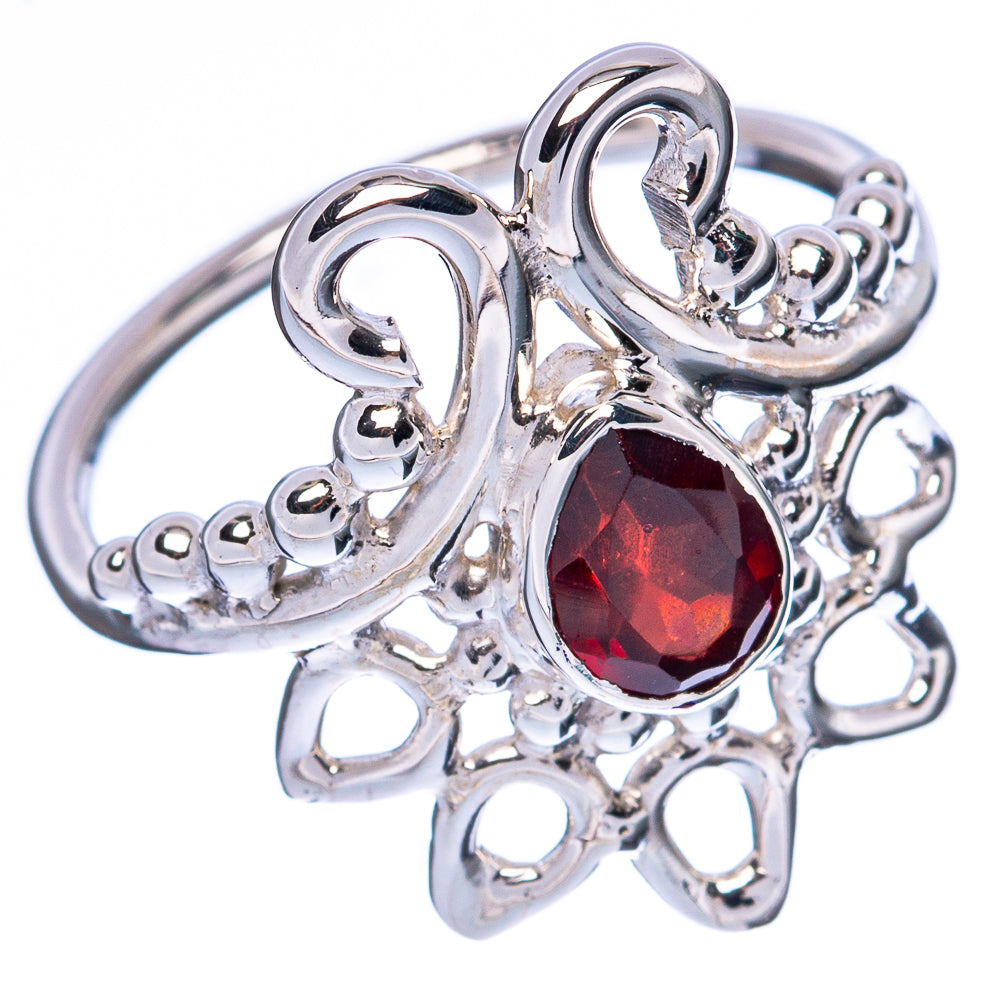 Asc Premium Garnet Ring Size 7.75 (925 Sterling Silver) R3469