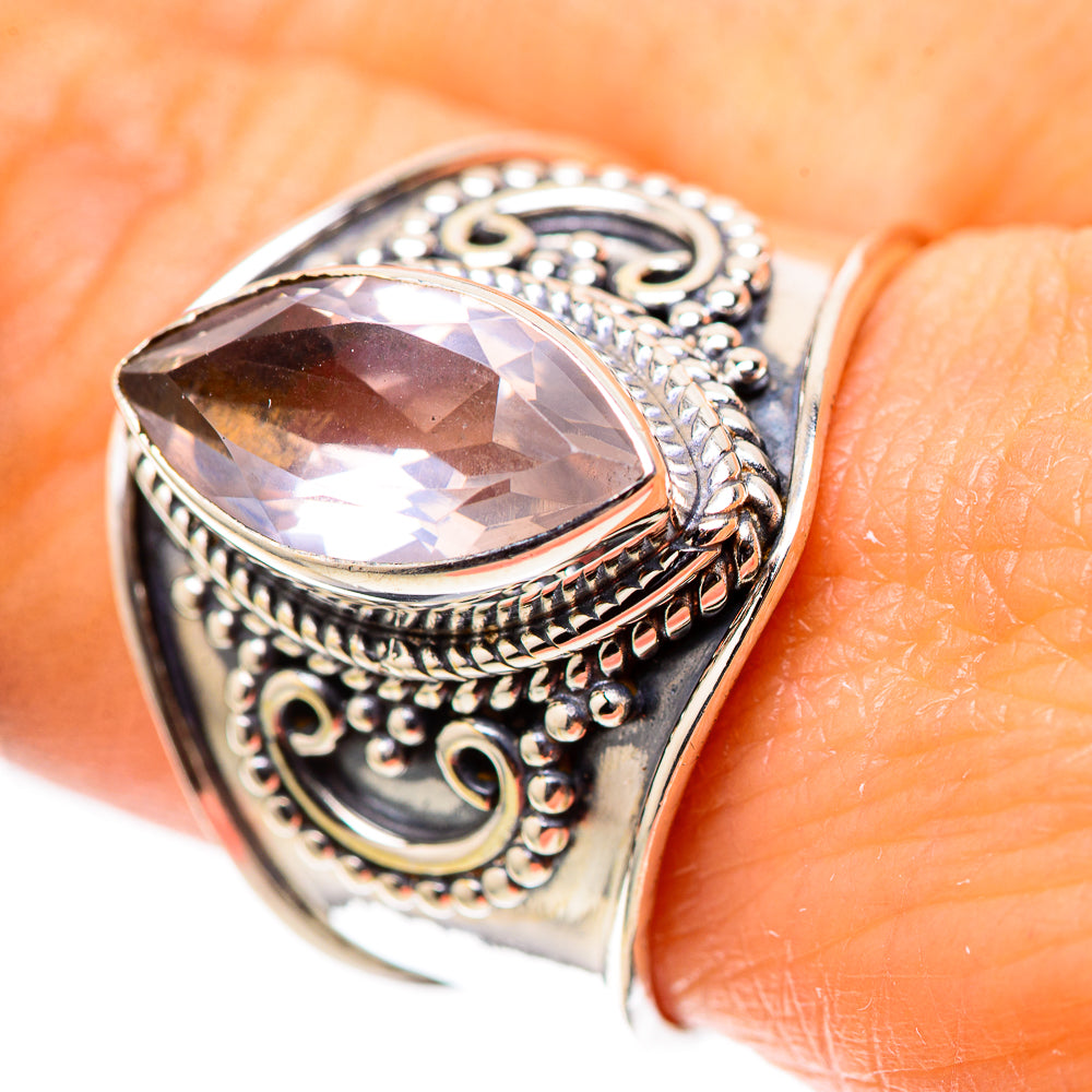 Rose Quartz 925 Sterling Silver Ring Size 9 (925 Sterling Silver) RING139564