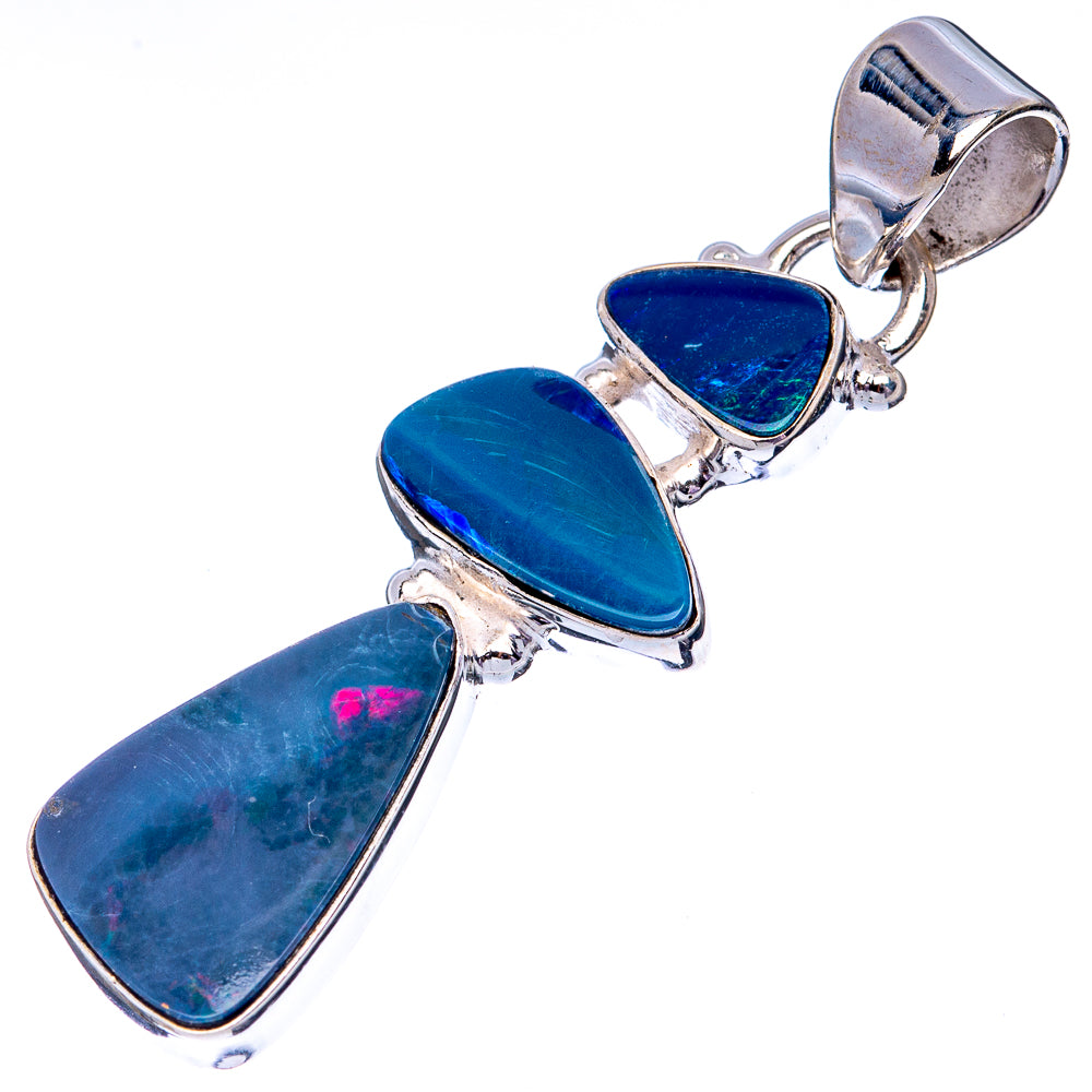 Rare Doublet Opal 925 Sterling Silver Pendant 1 3/4" (925 Sterling Silver) P42644