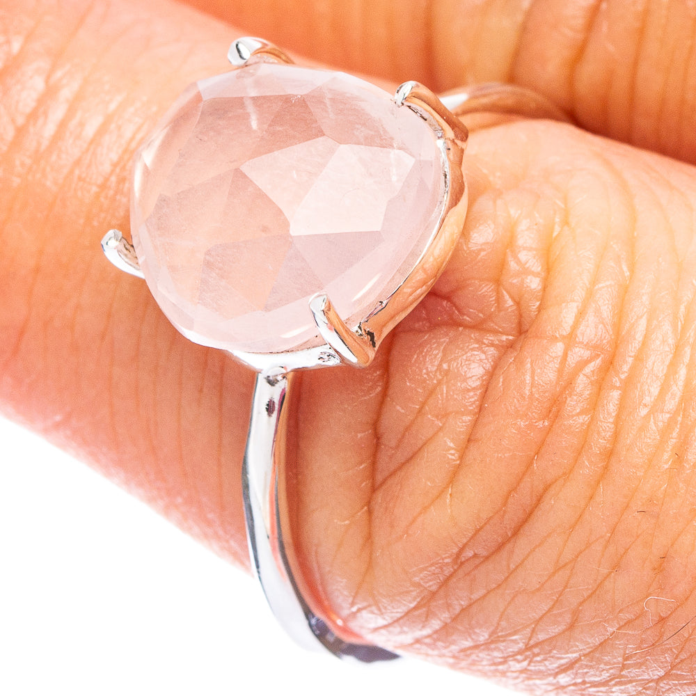 Value Rose Quartz Ring Size 8 (925 Sterling Silver) R7501