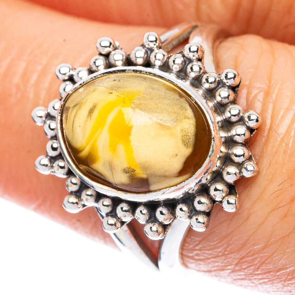 Amber Ring Size 7 (925 Sterling Silver) R2953