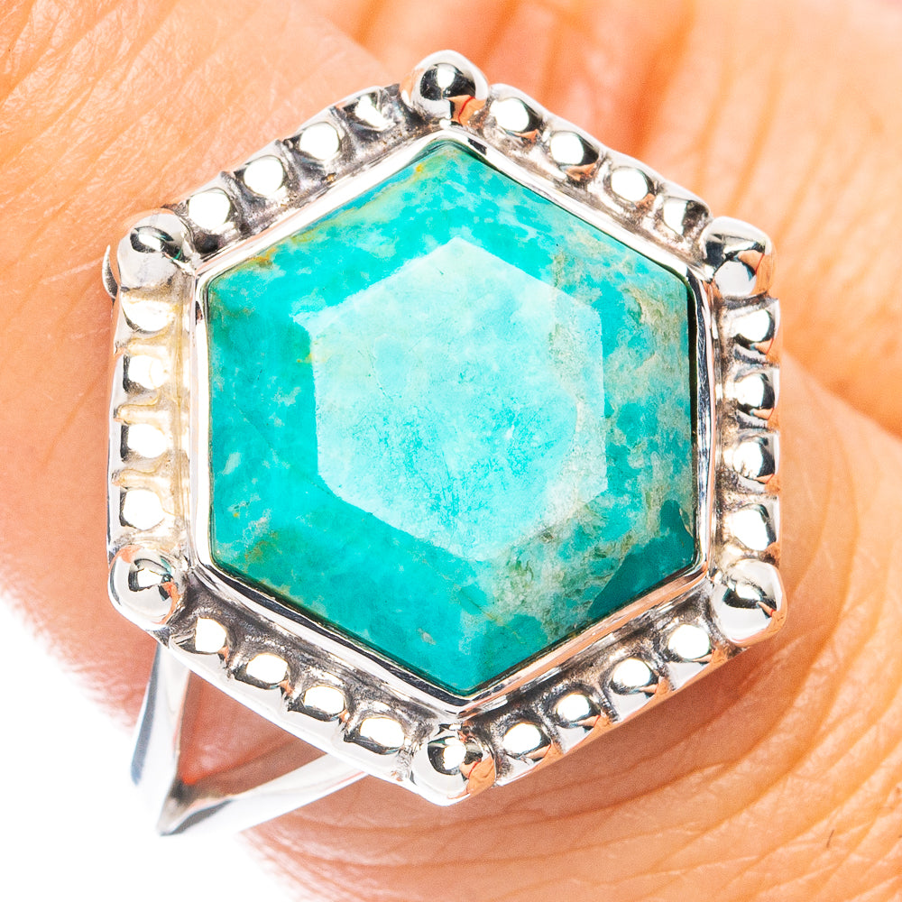 Premium Chrysocolla Ring Size 7.75 (925 Sterling Silver) R7670
