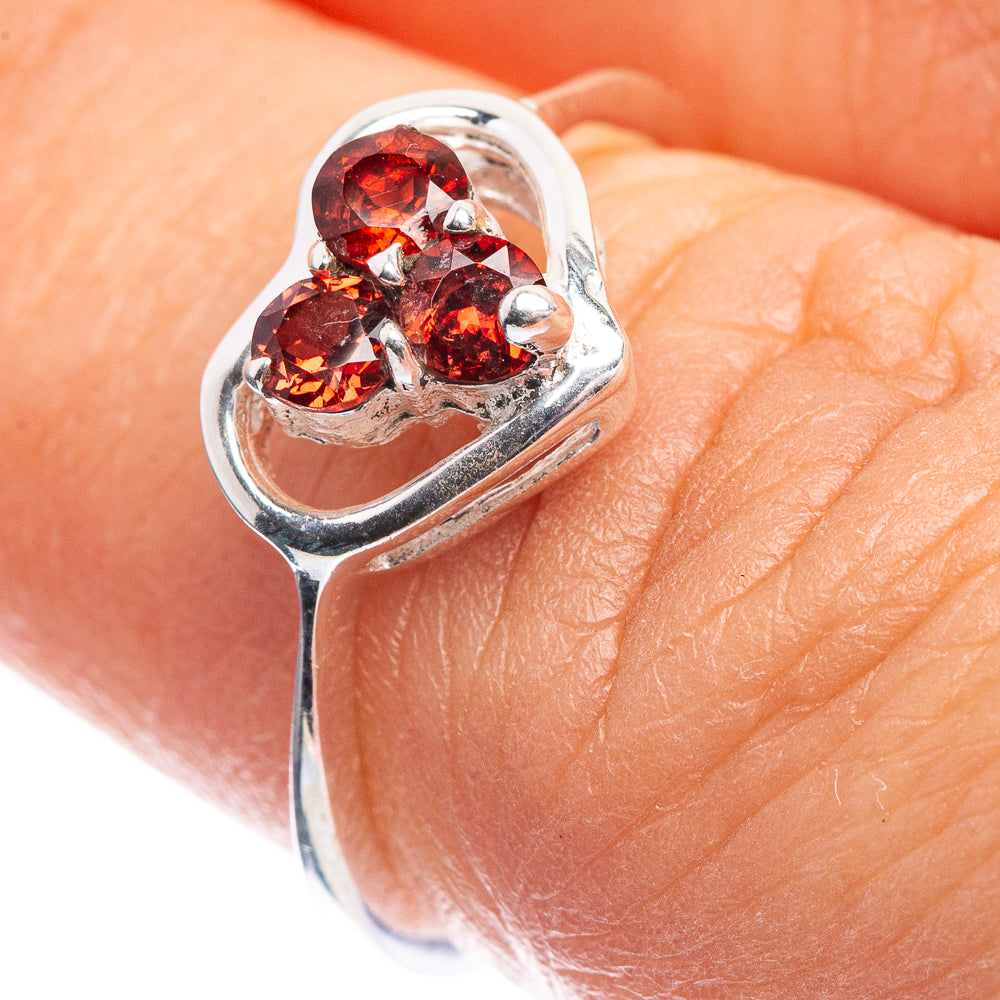 Garnet Dainty Ring Size 6 (925 Sterling Silver) R142537