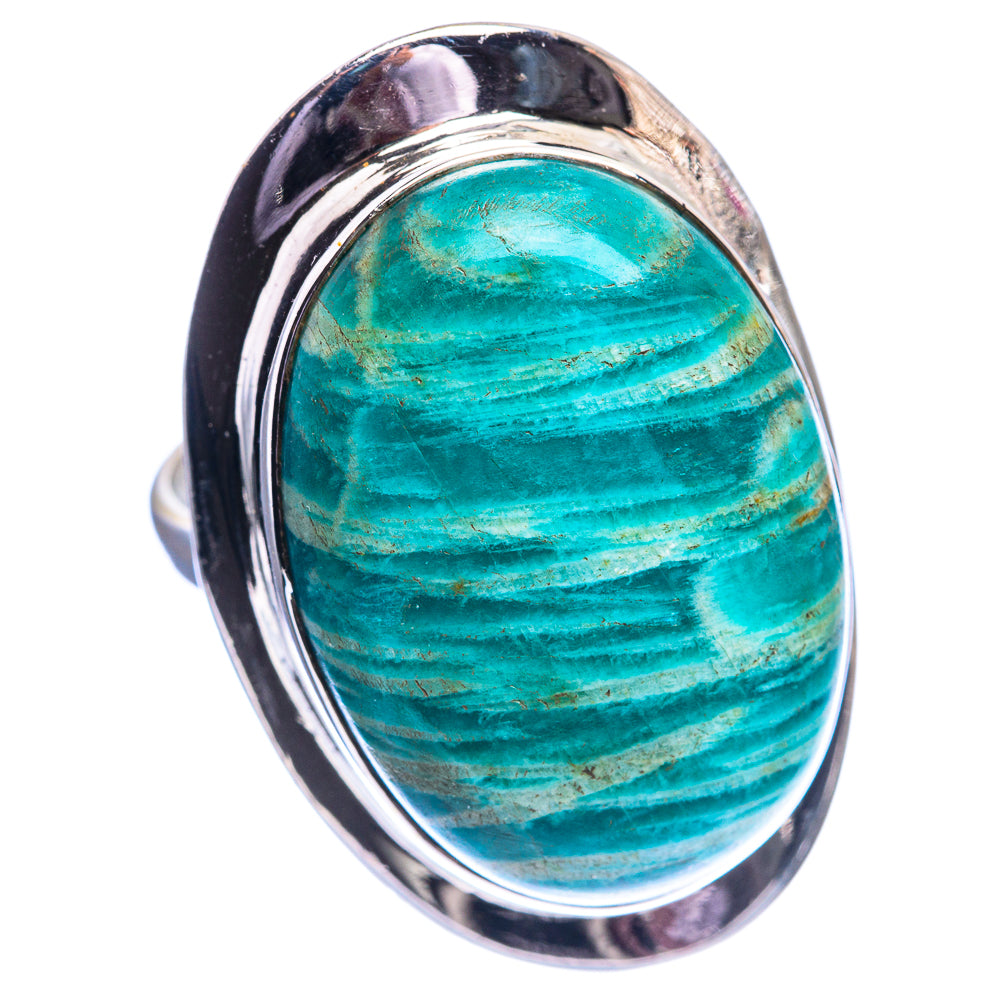 Large Amazonite Ring Size 10.25 (925 Sterling Silver) R142361