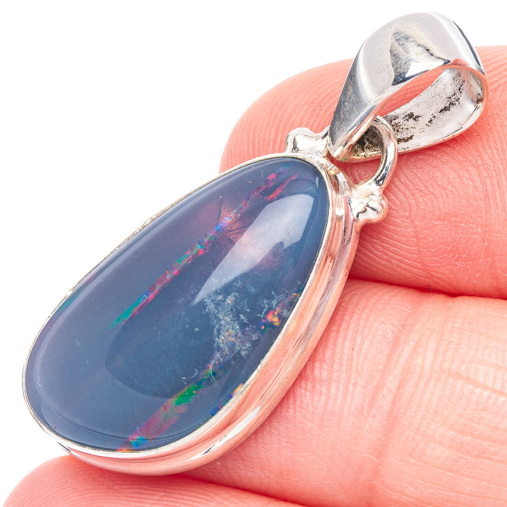 Rare Triplet Opal Pendant 1 3/8" (925 Sterling Silver) P44610