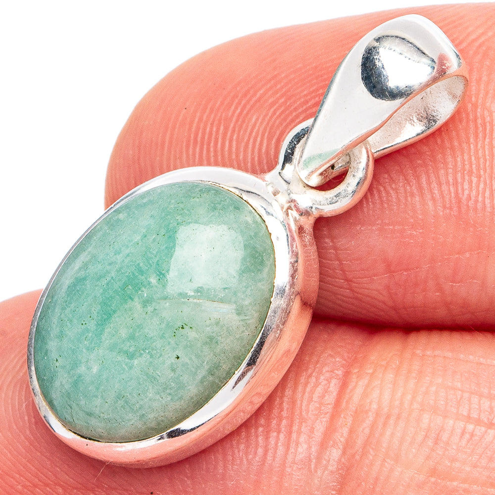 Aquamarine Pendant 1 1/8" (925 Sterling Silver) P45600