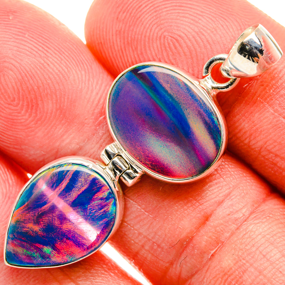 Aura Opal Pendant 1 3/4" (925 Sterling Silver) PD38016
